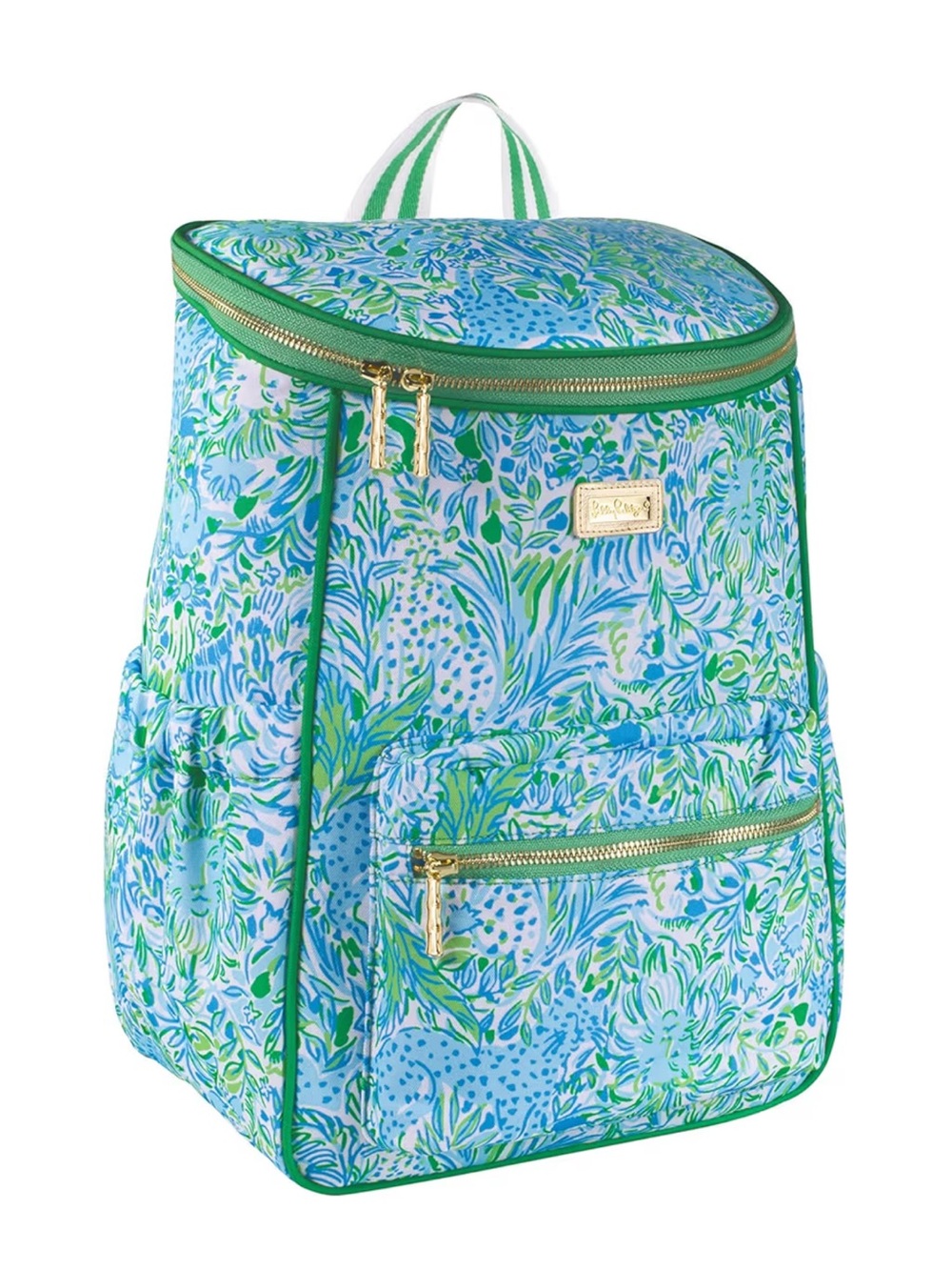 Lilly Pulitzer Blue & Green Floral Insulated Backpack Cooler Soft Bag - New